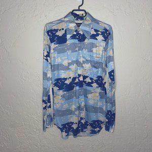 Givenchy Vintage 1970s Men's Women's Sexy Disco Shirt Glitter Unisex